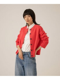 12G Short Crewneck Cardigan eL ジーナシス トップス カーディガン ピンク ホワイト グレー ブルー【送料無料】[Rakuten Fashion]