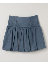 【SALE／67%OFF】バルーンデニムミニスカート JEANASIS ジーナシス スカート ミニスカート ブラック ブルー【RBA_E】[Rakuten Fashion]
