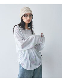 シアーワッフルドロストプルオバーLS JEANASIS ジーナシス トップス カットソー・Tシャツ グレー ブラック ホワイト【送料無料】[Rakuten Fashion]