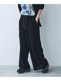 ベロアイージーパンツ JEANASIS ジーナシス パンツ その他のパンツ ブラック イエロー グレー【送料無料】[Rakuten Fashion]