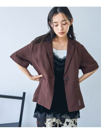 【SALE／30%OFF】ペプラムジャケットSS JEANASIS ジーナシス ジャケット・アウター テーラードジャケット・ブレザー ブラック ブラウン【RBA_E】【送料無料】[Rakuten Fashion]