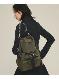 Chain Backpack eL ジーナシス バッグ リュック・バックパック ブラック カーキグリーン【送料無料】[Rakuten Fashion]