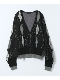 【SALE／30%OFF】12GレイヤードアーガイルVカーディガン JEANASIS ジーナシス トップス カーディガン グレー ブラック【RBA_E】【送料無料】[Rakuten Fashion]
