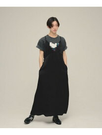 【SALE／27%OFF】Satin Salopette One-piece eL ジーナシス ワンピース・ドレス ワンピース ベージュ ブラック【RBA_E】【送料無料】[Rakuten Fashion]
