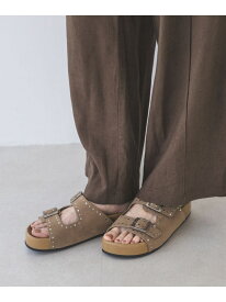 【SALE／58%OFF】スタッズベルトフラットサンダル JEANASIS ジーナシス シューズ・靴 サンダル ベージュ ブラック【RBA_E】【送料無料】[Rakuten Fashion]