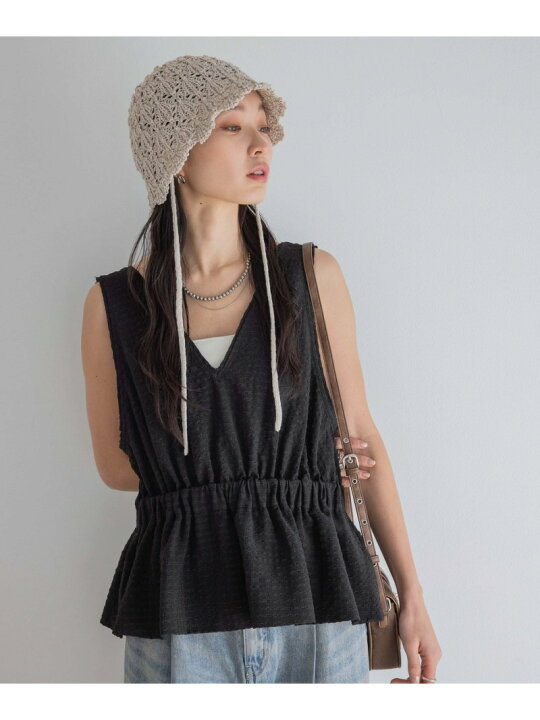 楽天市場】【SALE／20%OFF】チェックジャガードペプラムベスト 