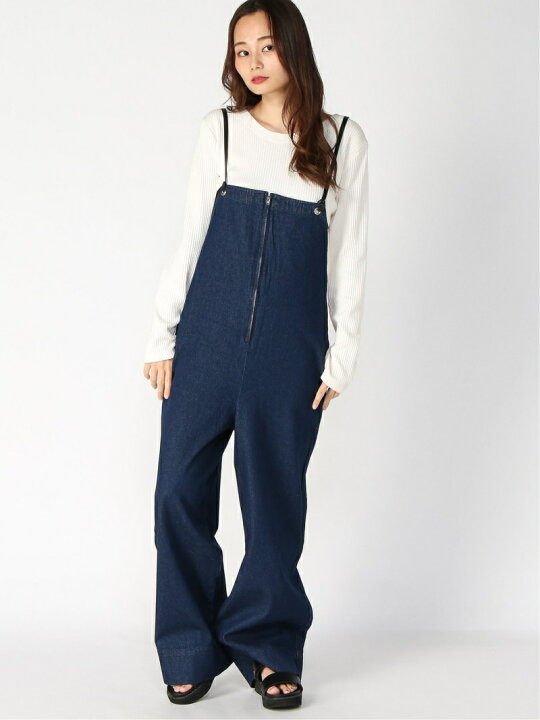 楽天市場】【SALE／20%OFF】デニムZIPワイドサロペ JEANASIS 
