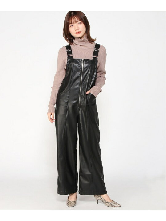 楽天市場】【SALE／47%OFF】(W)フロントZIPレザーサロペ JEANASIS 