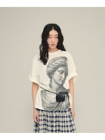 【eL】Big Photo TEE SS eL ジーナシス トップス カットソー・Tシャツ グレー ホワイト【送料無料】[Rakuten Fashion]