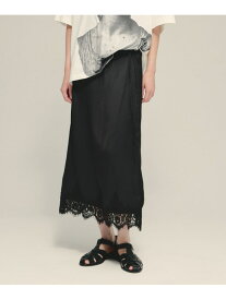 【eL】Lace Midi Skirt eL ジーナシス スカート ミディアムスカート ホワイト ブラック【送料無料】[Rakuten Fashion]
