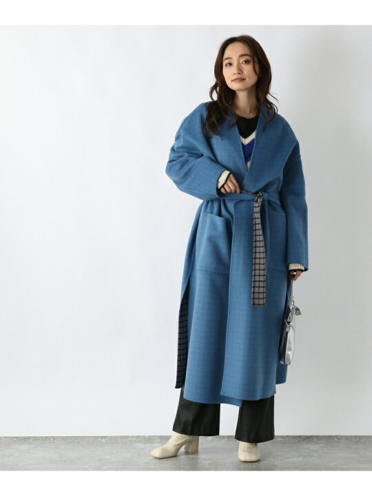 楽天市場】【SALE／50%OFF】(W)ノーカラーRチェックコート JEANASIS 