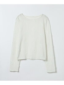 3DレースLS TEE JEANASIS ジーナシス トップス カットソー・Tシャツ ブルー ブラック ホワイト【先行予約】*【送料無料】[Rakuten Fashion]