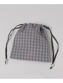 【SALE／68%OFF】CHECKキンチャクポーチ JEANASIS ジーナシス 財布・ポーチ・ケース ポーチ ネイビー ホワイト【RBA_E】[Rakuten Fashion]