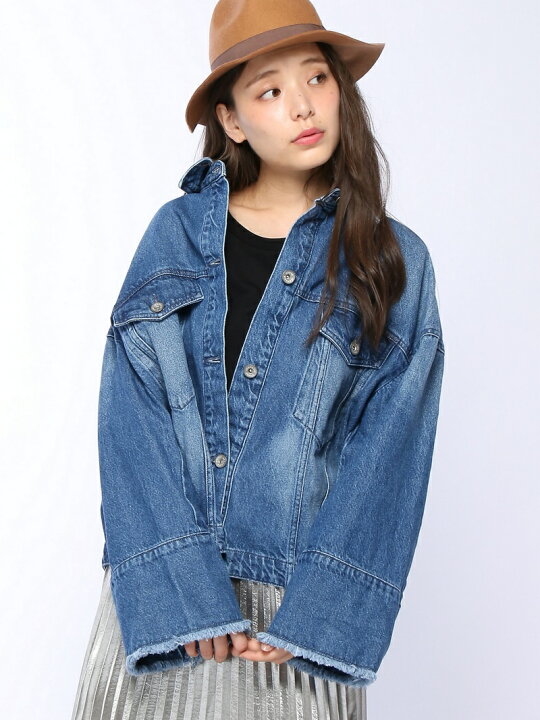 ☆JEANASIS ジーナシス デニムBIGZIPシャツジャケット Gジャン 