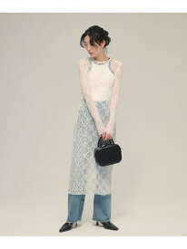 【SALE／50%OFF】Lace Tight One-piece LS eL ジーナシス ワンピース・ドレス ワンピース ホワイト ブラック【RBA_E】【送料無料】[Rakuten Fashion]