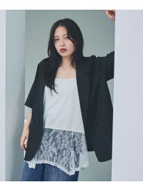 【SALE／10%OFF】【選べるシルエット】レースドッキングキャミソール JEANASIS ジーナシス トップス カットソー・Tシャツ ブラック ホワイト【RBA_E】[Rakuten Fashion]