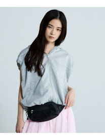 【SALE／59%OFF】ダンボールフードベスト JEANASIS ジーナシス トップス ベスト・ジレ ブラック グレー【RBA_E】[Rakuten Fashion]
