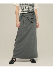 【SALE／35%OFF】Scarf Narrow Skirt eL ジーナシス スカート ロング・マキシスカート ブラック グレー【RBA_E】【送料無料】[Rakuten Fashion]