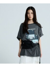 【SALE／29%OFF】【選べる着丈】brightフォトコラージュボートネックプリントTEE JEANASIS ジーナシス トップス カットソー・Tシャツ グレー ホワイト ブラック【RBA_E】[Rakuten Fashion]