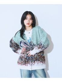 landscape ブラッシュVカーディガン JEANASIS ジーナシス トップス カーディガン グリーン グレー ブラック【送料無料】[Rakuten Fashion]