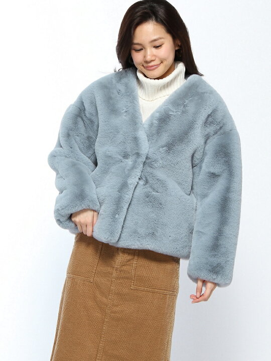 楽天市場】【SALE／63%OFF】ファーショートコート JEANASIS ジーナシス 
