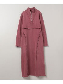 【SALE／60%OFF】ハーフZIPリメイクウラケワンピース JEANASIS ジーナシス ワンピース・ドレス ワンピース グレー ブラック レッド【RBA_E】【送料無料】[Rakuten Fashion]