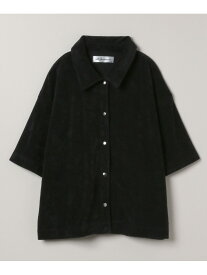 パイルスナップボタンシャツ JEANASIS ジーナシス トップス シャツ・ブラウス ブラック イエロー【送料無料】[Rakuten Fashion]