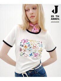 【kurry×JEANASIS】リンガーTEE JEANASIS ジーナシス トップス カットソー・Tシャツ オレンジ ブラック ホワイト【送料無料】[Rakuten Fashion]