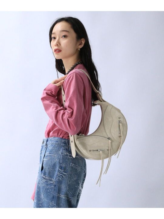 楽天市場】フェイクレザーZIPムーンBAG JEANASIS ジーナシス バッグ 