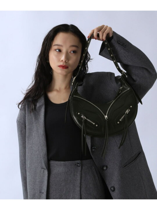 楽天市場】フェイクレザーZIPムーンBAG JEANASIS ジーナシス バッグ 