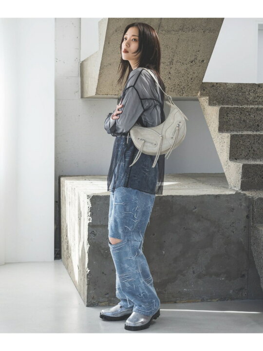 楽天市場】フェイクレザーZIPムーンBAG JEANASIS ジーナシス バッグ 