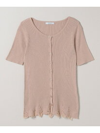 【SALE／50%OFF】14Gグランジリブカーディガン SS JEANASIS ジーナシス トップス カーディガン グレー ブラック ピンク【RBA_E】[Rakuten Fashion]