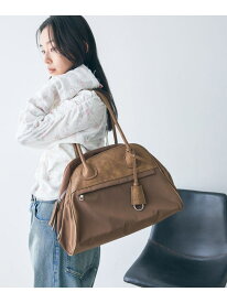 フェイクレザーナイロンコンビボストン JEANASIS ジーナシス バッグ ショルダーバッグ ブラック ブラウン【送料無料】[Rakuten Fashion]