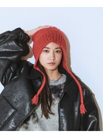 ニットボンネット JEANASIS ジーナシス 帽子 ニット帽・ビーニー レッド グレー ブラック[Rakuten Fashion]
