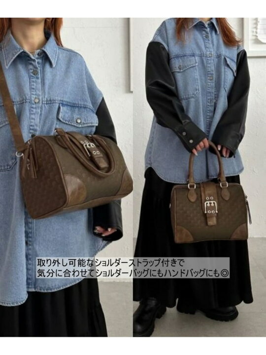 JEANASIS ジャガードモノグラムボストンカーキ系その他新品未使用タグ 