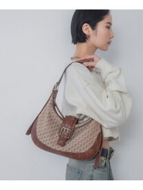 【SALE／60%OFF】ジャガードモノグラムワンショルダー JEANASIS ジーナシス バッグ ショルダーバッグ ブラウン ブラック【RBA_E】[Rakuten Fashion]