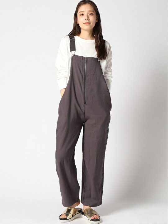 楽天市場】フロントZIPオーバーサロペ JEANASIS ジーナシス 