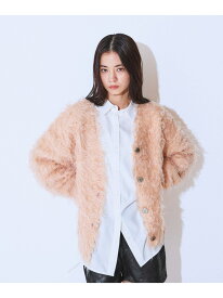 ブークレシャギーVカーディガン JEANASIS ジーナシス トップス カーディガン グレー ピンク ネイビー グリーン【先行予約】*【送料無料】[Rakuten Fashion]