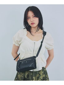 アンティークスタッズミニショルダー JEANASIS ジーナシス バッグ ショルダーバッグ ブラウン ブラック ホワイト【送料無料】[Rakuten Fashion]