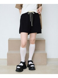 【SALE／50%OFF】バイカラーニットショートパンツ JEANASIS ジーナシス パンツ その他のパンツ ブラック【RBA_E】[Rakuten Fashion]