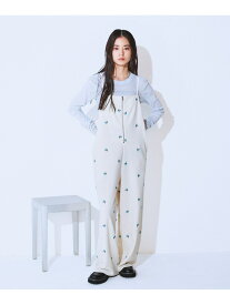 【SALE／50%OFF】フロントZIPイージーサロペ JEANASIS ジーナシス パンツ その他のパンツ ブラック ホワイト【RBA_E】【送料無料】[Rakuten Fashion]