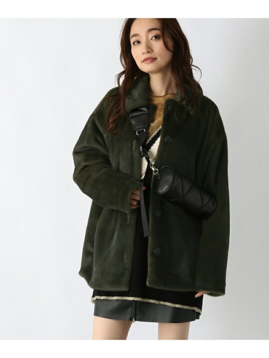 楽天市場】ファーハーフコート JEANASIS ジーナシス ジャケット  