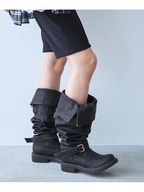マルチWAYルーズロングブーツ JEANASIS ジーナシス シューズ・靴 ブーツ ブラック グレー【先行予約】*【送料無料】[Rakuten Fashion]