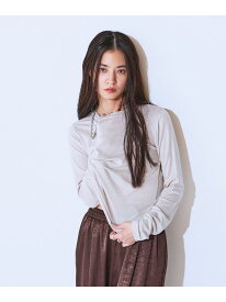 【SALE／40%OFF】シルキータッチクルーLS TEE JEANASIS ジーナシス トップス カットソー・Tシャツ ブラック ホワイト ベージュ レッド【RBA_E】[Rakuten Fashion]