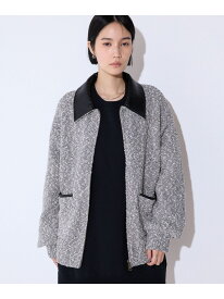 【SALE／20%OFF】ツイーディニットジャケット JEANASIS ジーナシス ジャケット・アウター ブルゾン・ジャンパー ブラック ブラウン グレー【RBA_E】【先行予約】*【送料無料】[Rakuten Fashion]