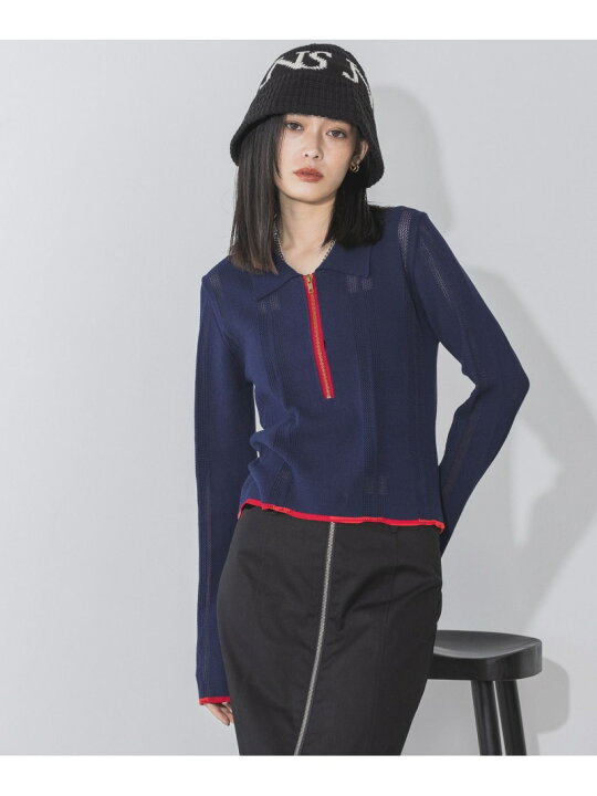 楽天市場】【SALE／50%OFF】ハーフZIPポロニットプルオーバー JEANASIS 