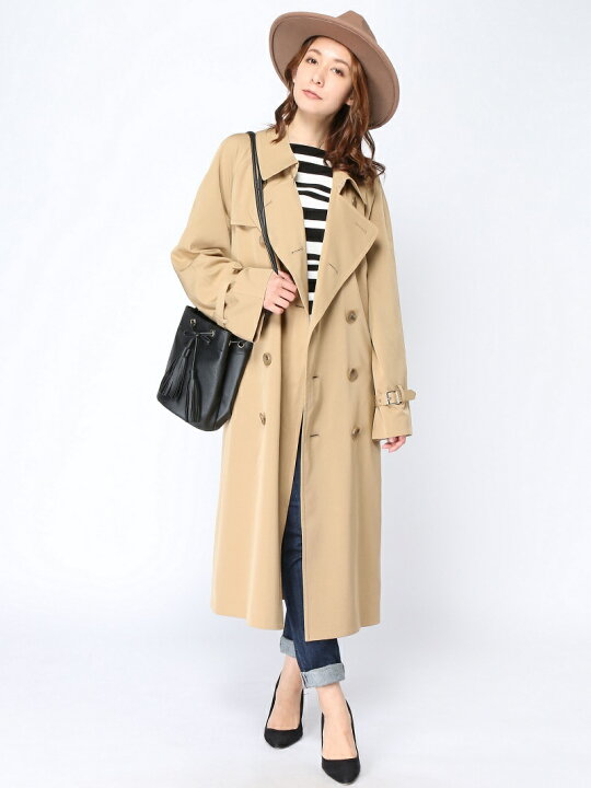 JEANASIS❤︎とろみトレンチコート 春のトレンチコートコーディネート  