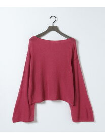 12G Boucle Loose Pullover eL ジーナシス トップス ニット ホワイト ピンク カーキグリーン【送料無料】[Rakuten Fashion]