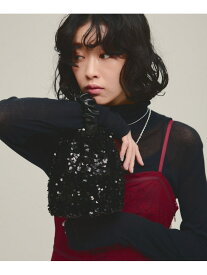【SALE／53%OFF】Spangle Mini Bag eL ジーナシス バッグ ショルダーバッグ ブラック シルバー【RBA_E】【送料無料】[Rakuten Fashion]