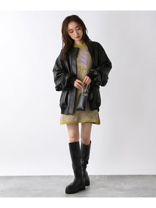楽天市場】【SALE／14%OFF】(W)VレザーBIG MA-1 JEANASIS ジーナシス 
